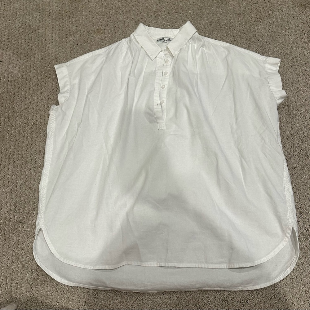 Madewell White Button-Up Blouse